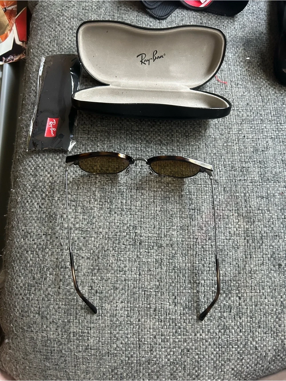 Ray-Ban Sunglasses RB4416 NEW CLUBMASTER 710/51 Tortoise Silver w/ Brown Lenses